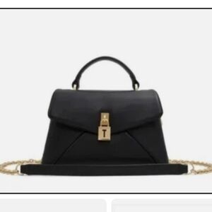 Ted Baker Leather Poppy Mini Satchel Bag Purse Crossbody Black Top Handle NWT